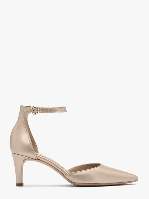 Czółenka damskie na szpilce z zapięciem wokół kostki