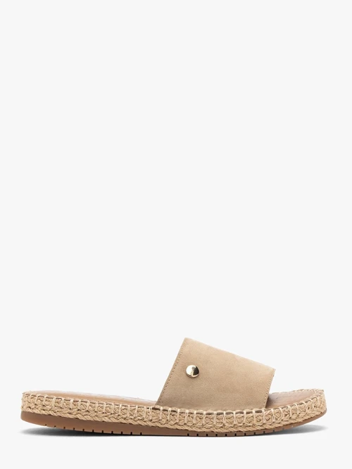 Beżowe klapki damskie