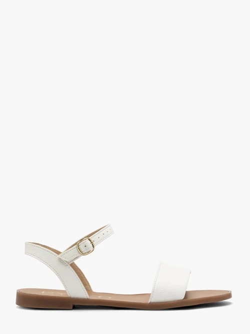 Białe sandały damskie płaskie