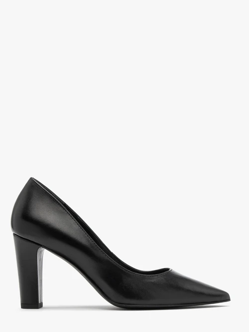 Czarne czółenka na grubej szpilce