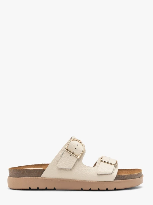 Kremowe klapki damskie