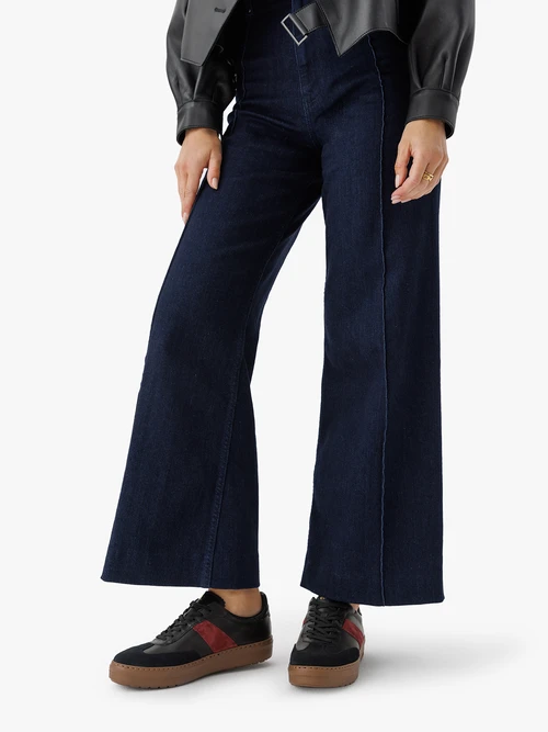 Czarne półbuty sportowe z łączonych skór