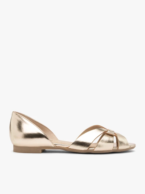 Platynowe baleriny damskie