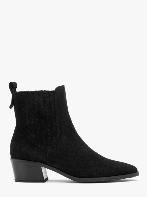 Welurowe sztyblety damskie na obcasie