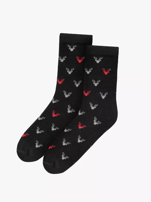 Świąteczne skarpety unisex z reniferami
