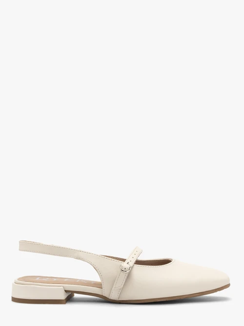Kremowe czółenka slingback
