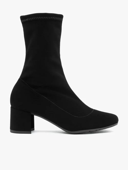 Czarne botki skarpetowe z elastyczną cholewką