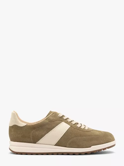 Oliwkowe sznurowane półbuty damskie