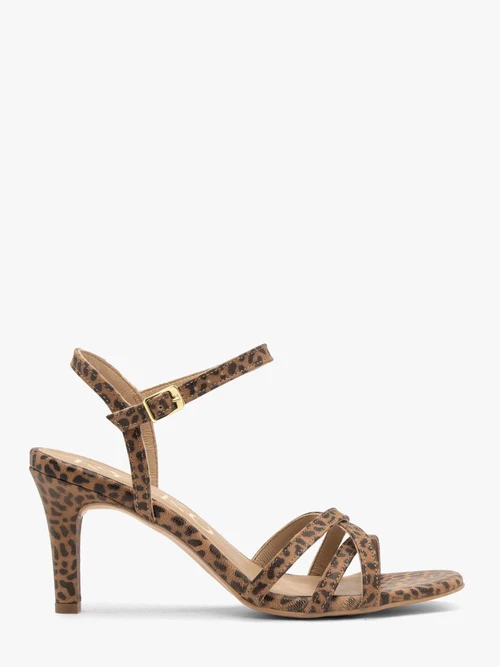 Sandały damskie w panterkę