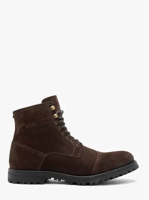 Ciemnobrązowe ocieplane trzewiki