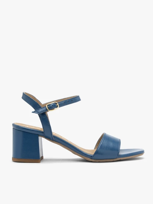 Niebieskie sandały na klocku