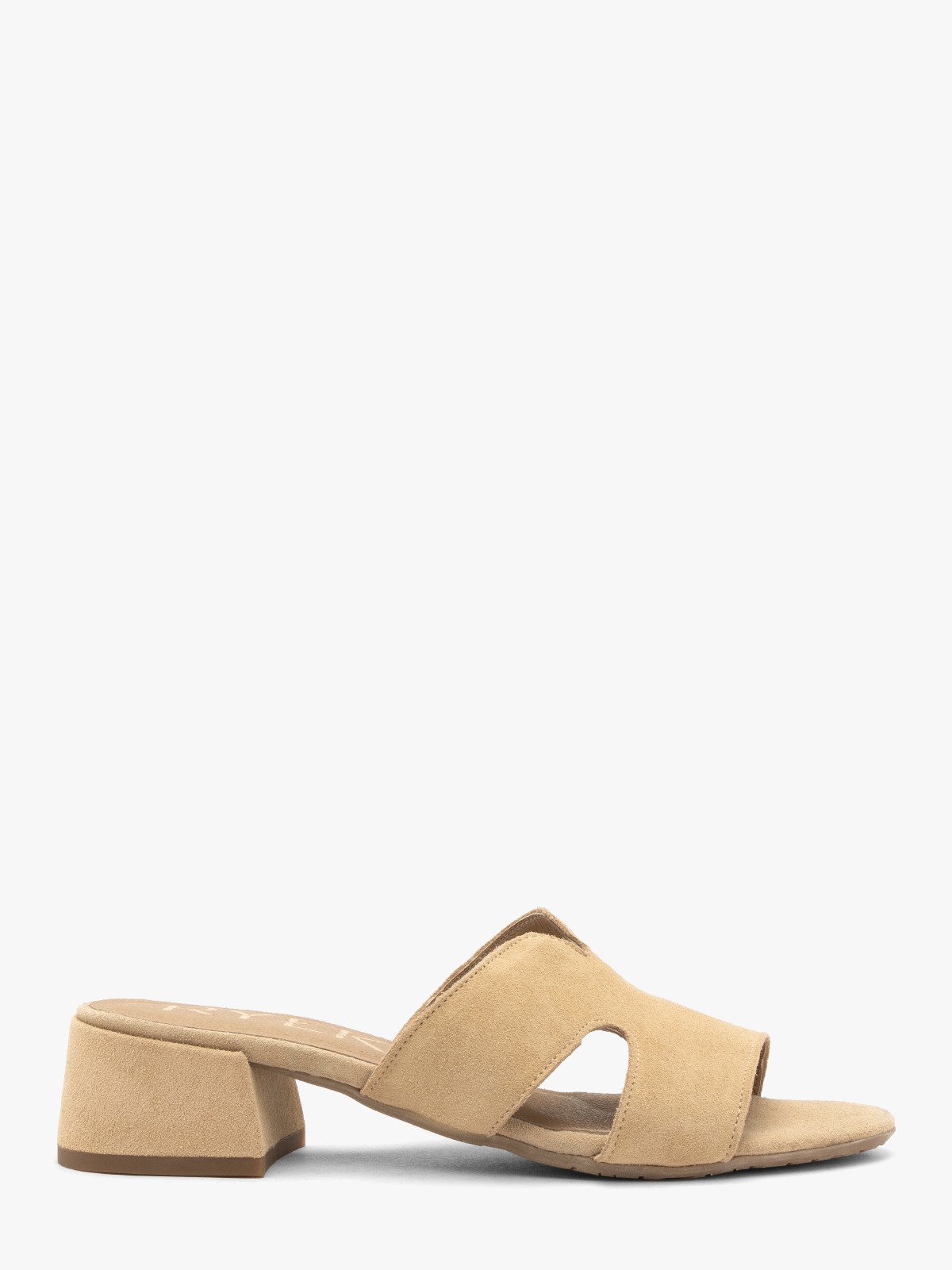 Piaskowe wycinane klapki damskie DONNA