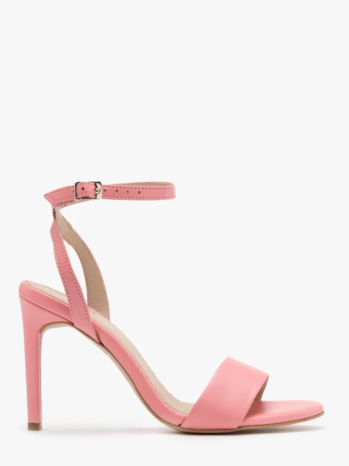 Różowy sandał na wysokiej szpilce