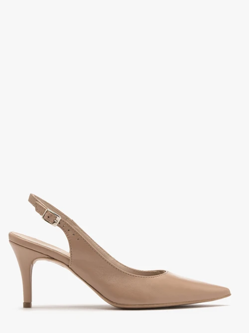 Beżowe czółenka typu slingback