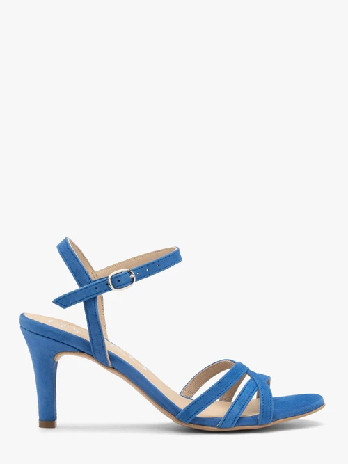 Niebieskie sandały damskie na szpilce