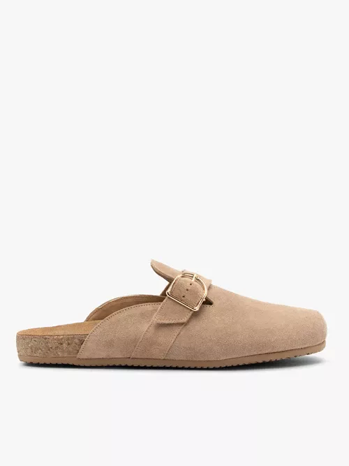 Piaskowe mule damskie