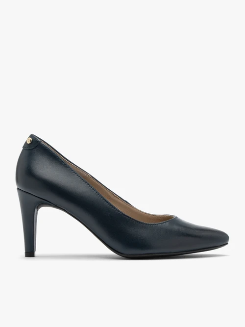 Granatowe czółenka damskie na szpilce