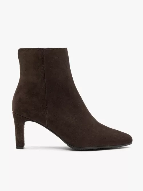 Ciemnobrązowe botki na szpilce