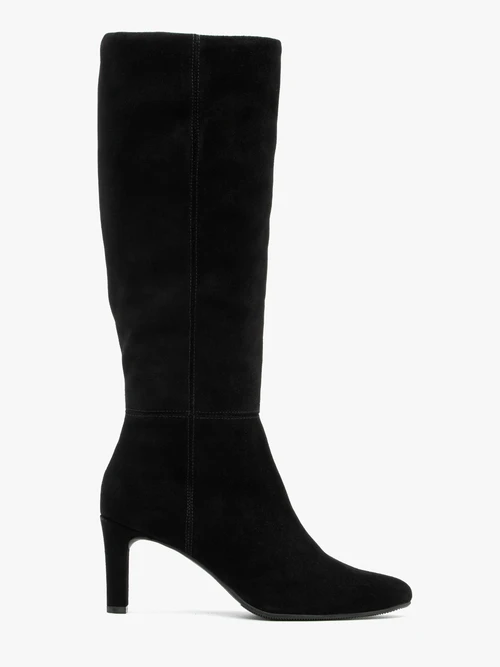 Czarne kozaki na szpilce