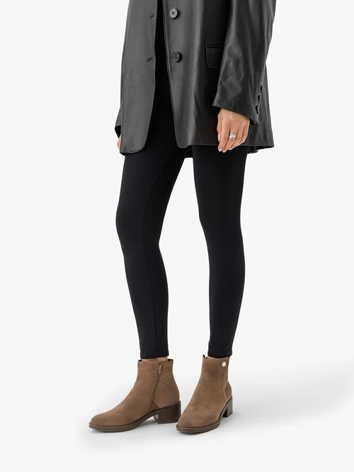 Szarobeżowe ocieplane botki