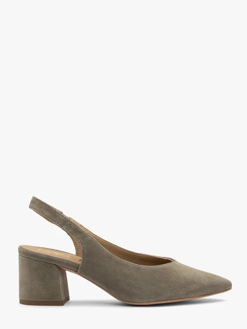 Oliwkowe czółenka damskie slingback