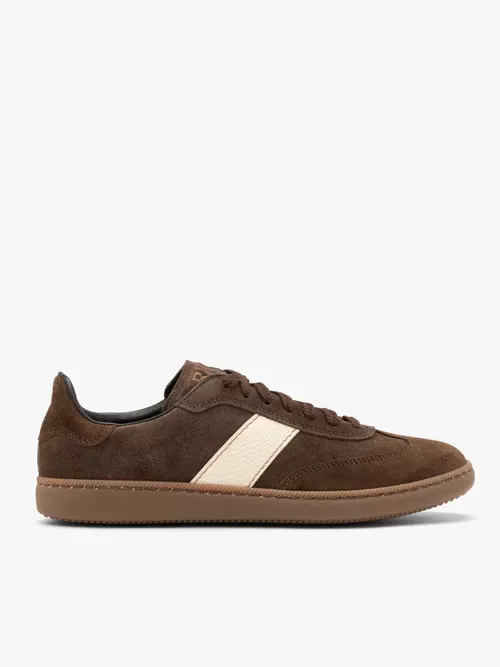 Brązowe półbuty damskie na płaskiej podeszwie