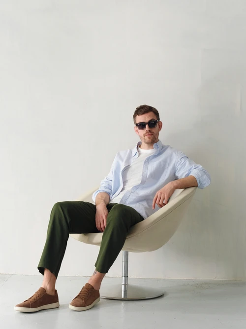 Brązowe półbuty męskie