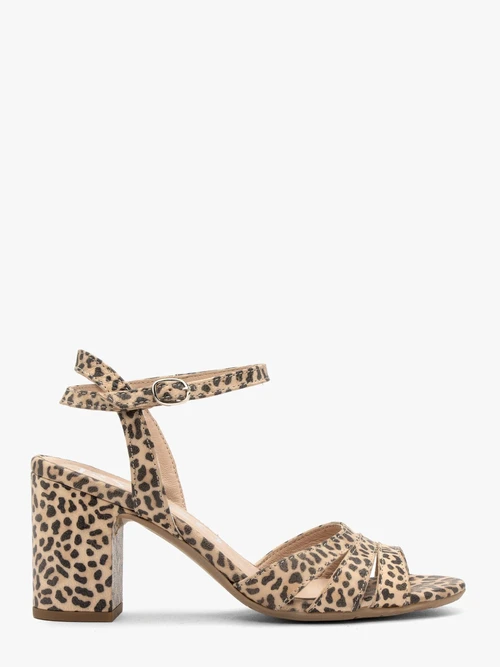 Sandały damskie w panterkę