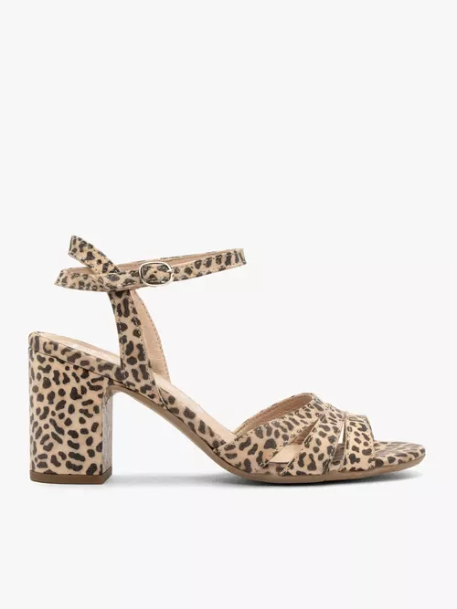 Sandały damskie w panterkę