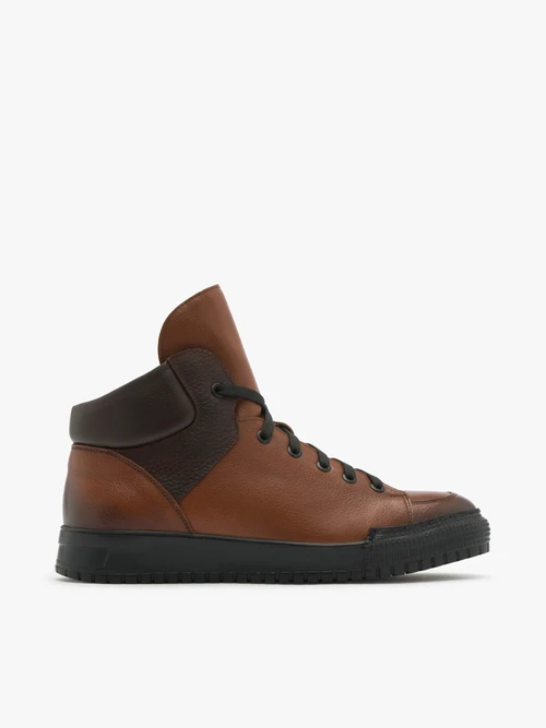 Brązowe trzewiki męskie