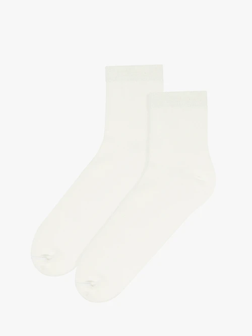 Kremowe skarpetki damskie za kostkę