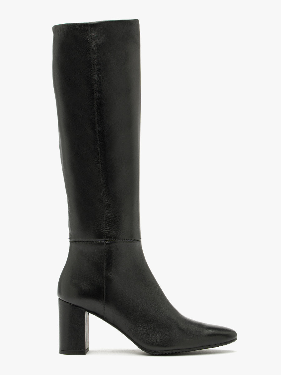 Czarne kozaki damskie z wąską cholewką RACHEL