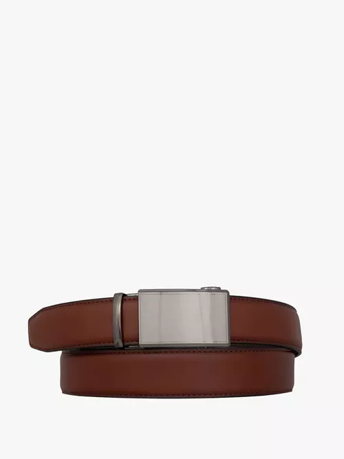 Brązowy pasek ze skóry licowej