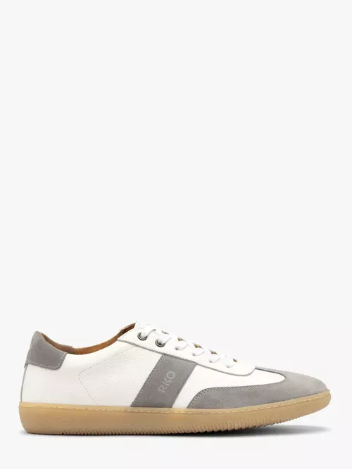 Białe półbuty męskie sznurowane