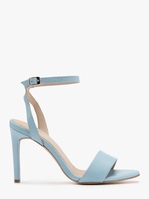 Niebieskie sandały na wysokiej szpilce