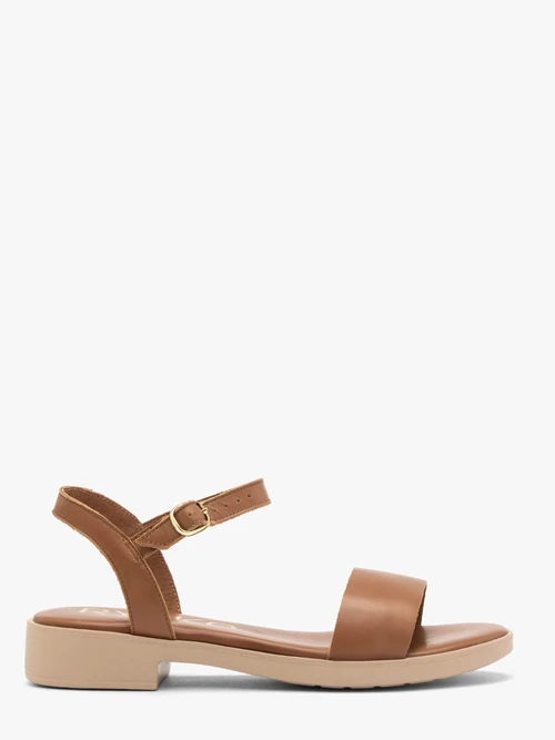 Jasnobrązowe sandały damskie