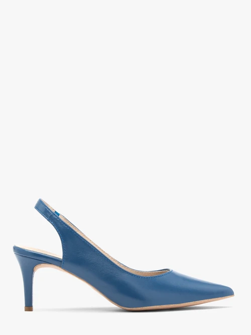 Niebieskie czółenka typu slingback