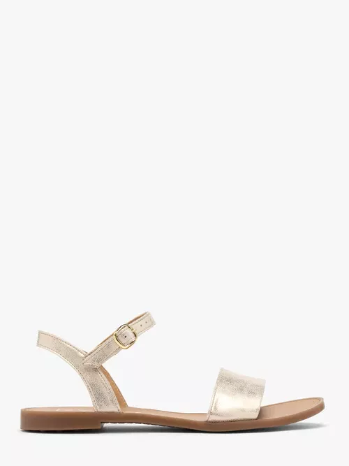 Platynowe płaskie sandały