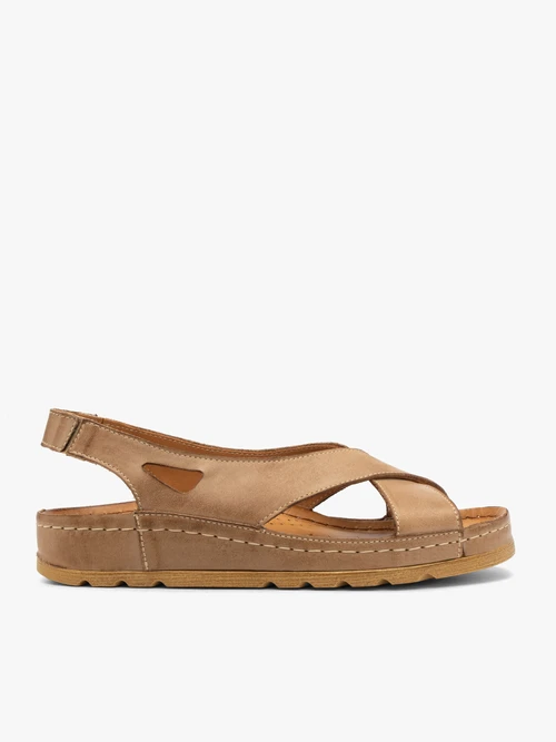 Beżowe sandały damskie