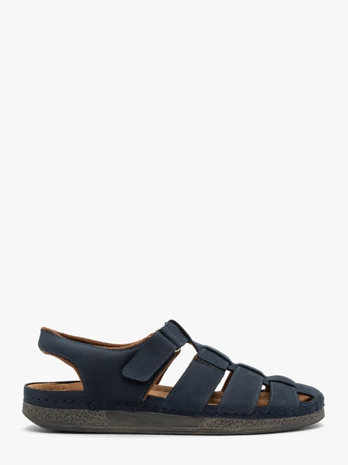 Granatowe sandały męskie na rzep