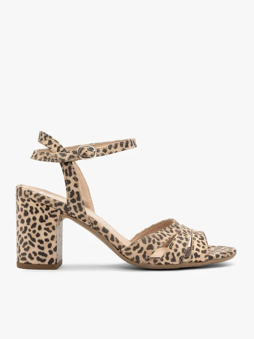 Sandały damskie w panterkę