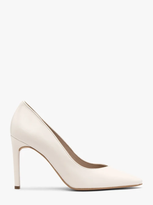 Kremowe czółenka na wysokiej szpilce