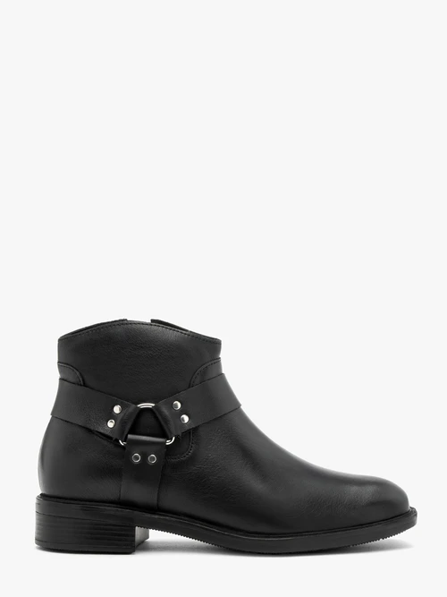 Czarne botki biker boots