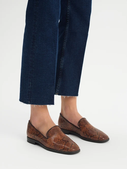 Mokasyny damskie w zwierzęcy print