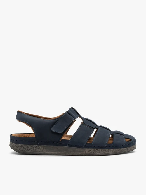 Granatowe sandały męskie na rzep