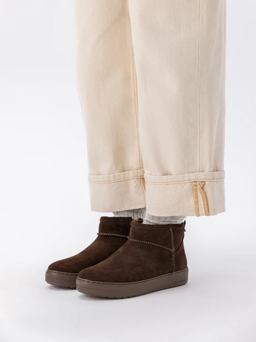 Bordowe krótkie śniegowce