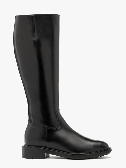 Klasyczne czarne kozaki damskie