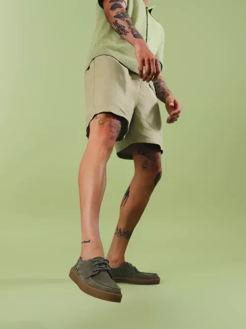 Welurowe półbuty męskie w stylu casual