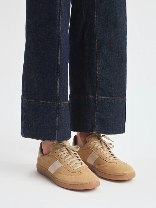 Beżowe sportowe półbuty damskie