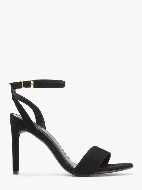 Czarne sandały na wysokiej szpilce